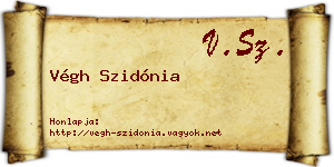 Végh Szidónia névjegykártya