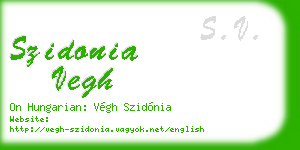 szidonia vegh business card
