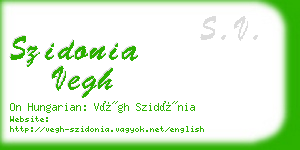 szidonia vegh business card